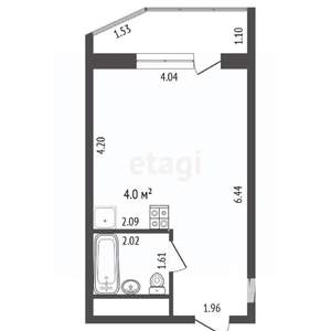 Студия квартира, вторичка, 27м2, 16/19 этаж