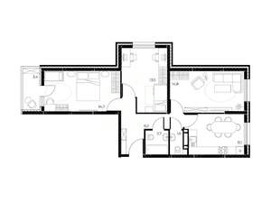 3-к квартира, вторичка, 68м2, 17/25 этаж