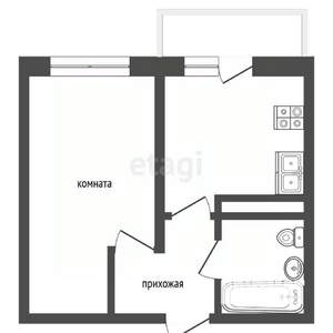 1-к квартира, вторичка, 31м2, 10/18 этаж