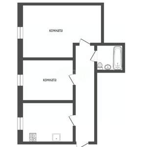 2-к квартира, вторичка, 38м2, 2/2 этаж