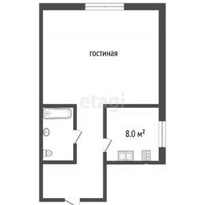 1-к квартира, вторичка, 37м2, 6/9 этаж