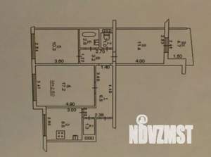 3-к квартира, вторичка, 64м2, 5/9 этаж
