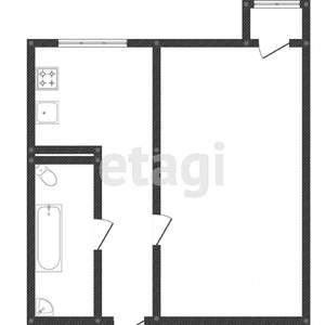 1-к квартира, вторичка, 53м2, 3/20 этаж