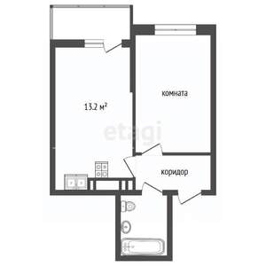 1-к квартира, сданный дом, 36м2, 15/19 этаж