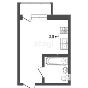 Студия квартира, вторичка, 30м2, 21/26 этаж