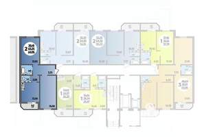 2-к квартира, строящийся дом, 65м2, 9/17 этаж