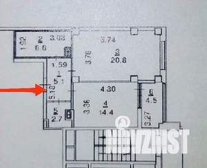 2-к квартира, вторичка, 54м2, 4/19 этаж