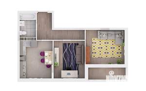 2-к квартира, вторичка, 53м2, 8/15 этаж