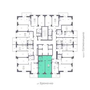 2-к квартира, вторичка, 51м2, 16/25 этаж