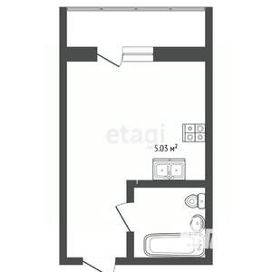 Студия квартира, сданный дом, 22м2, 6/27 этаж