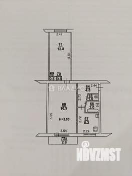 2-к квартира, вторичка, 43м2, 5/5 этаж