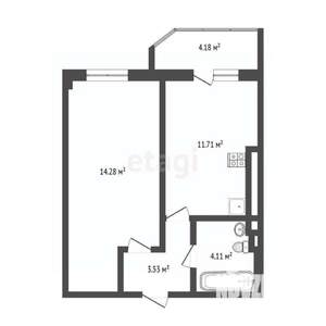 1-к квартира, вторичка, 33м2, 8/19 этаж