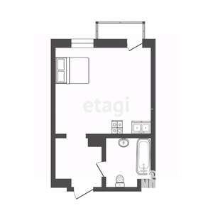 Студия квартира, вторичка, 31м2, 17/26 этаж