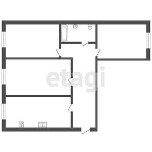 3-к квартира, вторичка, 59м2, 6/9 этаж