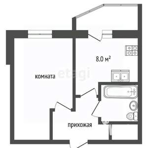 1-к квартира, вторичка, 31м2, 11/21 этаж