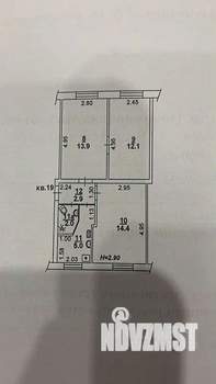 3-к квартира, вторичка, 51м2, 1/2 этаж