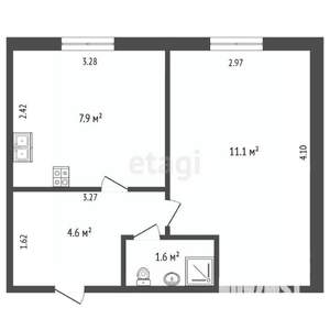 1-к квартира, вторичка, 25м2, 1/5 этаж