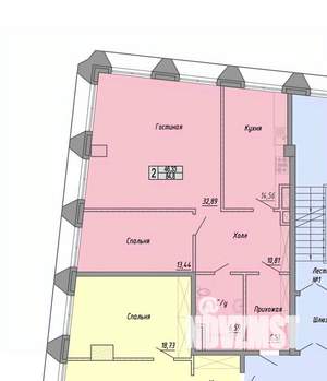 2-к квартира, сданный дом, 85м2, 17/19 этаж