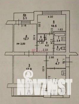 3-к квартира, вторичка, 68м2, 3/5 этаж