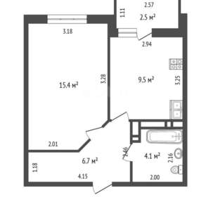 1-к квартира, вторичка, 36м2, 20/22 этаж