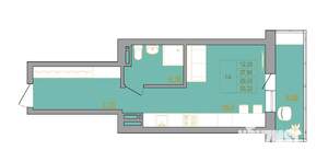 1-к квартира, вторичка, 34м2, 10/22 этаж