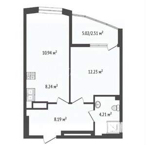2-к квартира, вторичка, 47м2, 22/26 этаж