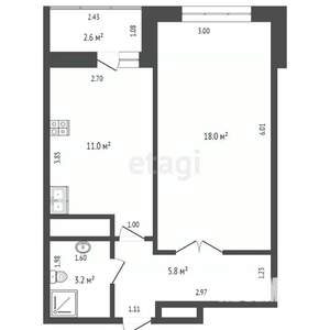 1-к квартира, вторичка, 35м2, 14/21 этаж