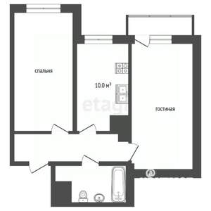 2-к квартира, вторичка, 50м2, 17/25 этаж