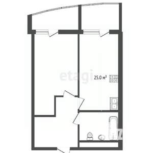 1-к квартира, вторичка, 53м2, 11/22 этаж