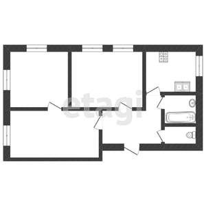 3-к квартира, вторичка, 56м2, 1/5 этаж