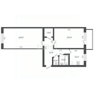 2-к квартира, вторичка, 48м2, 3/5 этаж