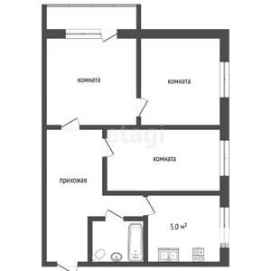 3-к квартира, вторичка, 50м2, 5/5 этаж