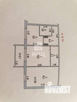 2-к квартира, вторичка, 57м2, 1/10 этаж