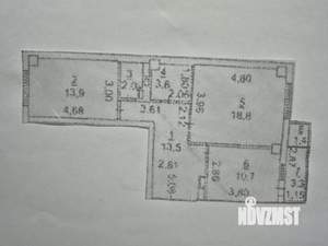 2-к квартира, вторичка, 62м2, 5/19 этаж