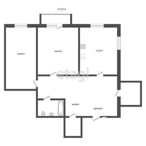 3-к квартира, вторичка, 75м2, 2/9 этаж
