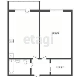 1-к квартира, вторичка, 44м2, 13/24 этаж