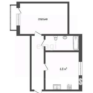 1-к квартира, вторичка, 33м2, 5/5 этаж