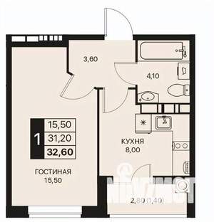 1-к квартира, вторичка, 33м2, 5/12 этаж