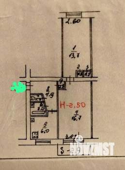 2-к квартира, вторичка, 45м2, 2/5 этаж