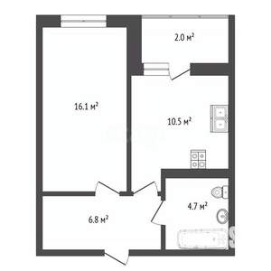 1-к квартира, вторичка, 40м2, 3/18 этаж