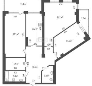 3-к квартира, вторичка, 104м2, 12/15 этаж