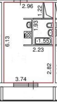 Студия квартира, вторичка, 25м2, 5/14 этаж