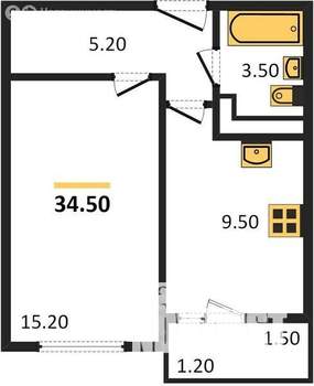 1-к квартира, вторичка, 36м2, 5/25 этаж