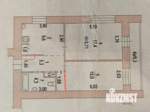 2-к квартира, вторичка, 59м2, 6/15 этаж