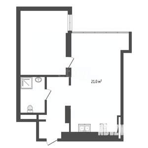 1-к квартира, вторичка, 46м2, 13/25 этаж