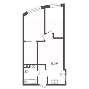 2-к квартира, вторичка, 57м2, 6/30 этаж