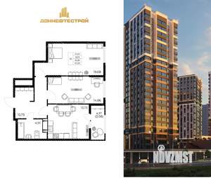 2-к квартира, вторичка, 67м2, 5/25 этаж