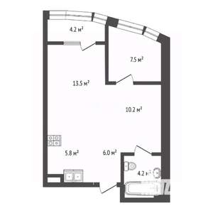 1-к квартира, вторичка, 40м2, 5/30 этаж