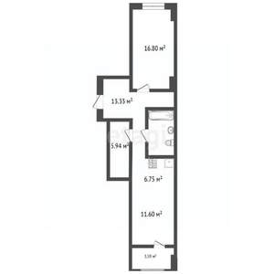 1-к квартира, вторичка, 61м2, 10/26 этаж