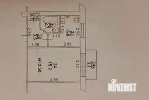 1-к квартира, вторичка, 30м2, 2/5 этаж